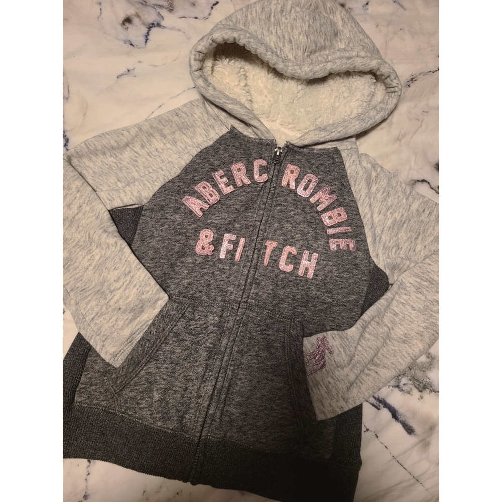 Abercrombie kids fur lined zipup hoodie